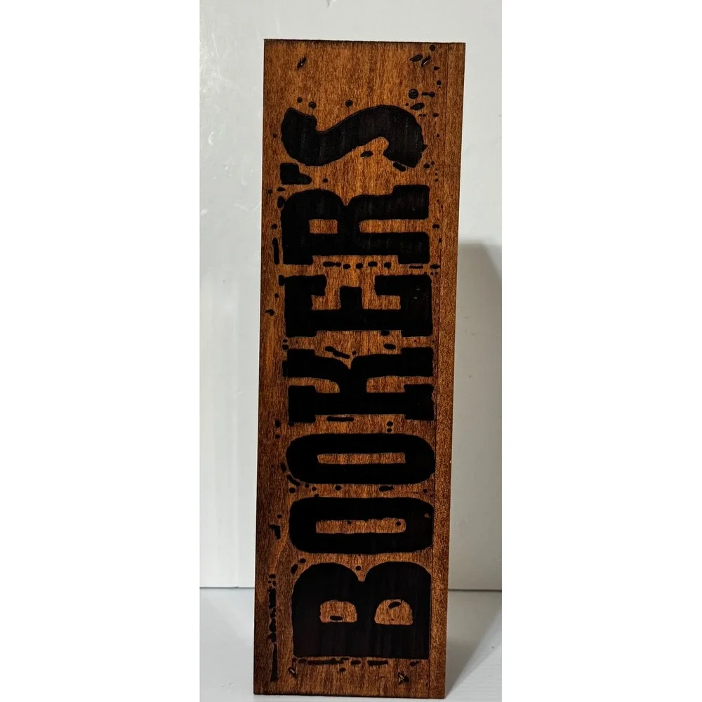 Booker's Bourbon Wooden Display Box Uncut & Unfiltered Small Batch Brown Case